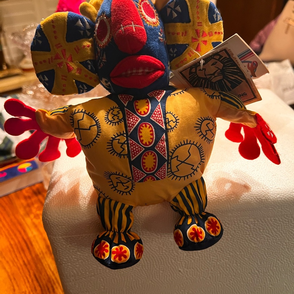 Disney The Lion King Trickster Plush Toy with Red and Yellow Patterns